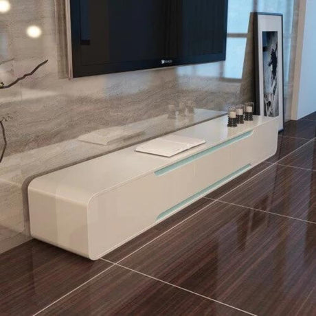 Aria Modern White Matte Gloss TV Stand With Storage