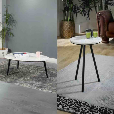 Modern-White-Marble-Coffee-Table-_-Side-Table-Set-Black-Metal-Legs