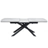 Montclair Modern White Marble Ceramic Extending Rectangular Dining Table 180cm-230cm