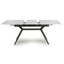 Avila Modern Rectangular White Marble Extending Dining Table 140cm-180cm