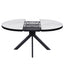 Alvaro Modern White Marble Ceramic Round Extending Dining Table 120cm-160cm