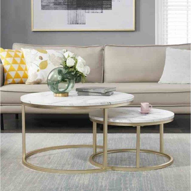 Modern-White-Marble-Round-Nesting-Coffee-Table-Gold-Base-80cm_60cm