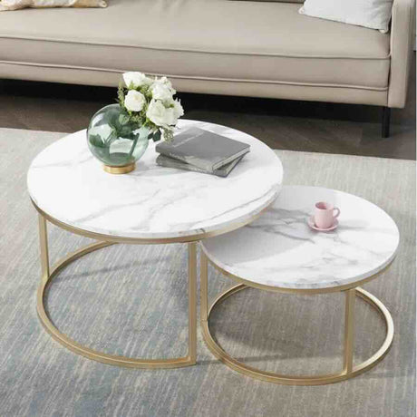 Modern-White-Marble-Round-Nesting-Coffee-Table-Gold-Base-80cm_60cm