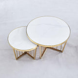 Modern-White-Sintered-Stone-Marble-Round-Nesting-Coffee-Table-Gold-Metal-Base-Set-of-2