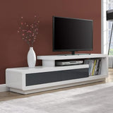 Avery Modern White High Gloss TV Stand With Storage