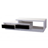 Avery Modern White High Gloss TV Stand With Storage