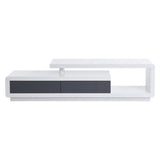 Avery Modern White High Gloss TV Stand With Storage