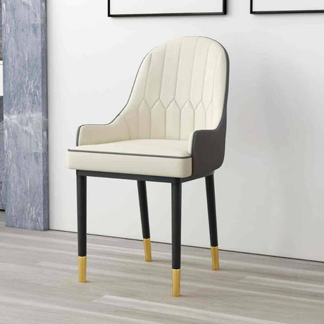 Modern-White-_-Grey-Leather-Dining-Chairs-Black-Metal-Legs-Gold-Tips