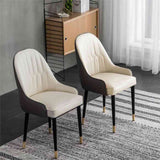 Modern-White-_-Grey-Leather-Dining-Chairs-Black-Metal-Legs-Gold-Tips