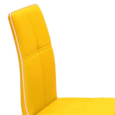 Modern-Yellow-Faux-Leather-Cantilever-Dining-Chair-With-Chrome-Base-Set-of-2