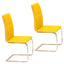 Modern-Yellow-Faux-Leather-Cantilever-Dining-Chair-With-Chrome-Base-Set-of-2