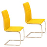 Modern-Yellow-Faux-Leather-Cantilever-Dining-Chair-With-Chrome-Base-Set-of-2