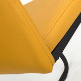 Modern-Yellow-Leather-Cantilever-Dining-Chair-Horizontal-Stitching-Black-Metal-Legs-Set-of-2