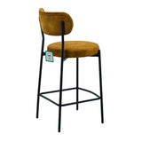 Modern-Yellow-Velvet-Bar-Stool-Black-Metal-Legs-Set-of-2