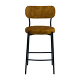 Modern-Yellow-Velvet-Bar-Stool-Black-Metal-Legs-Set-of-2