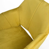 Modern-Yellow-Velvet-Open-Back-Dining-Chair-Black-Metal-Legs-Set-of-2