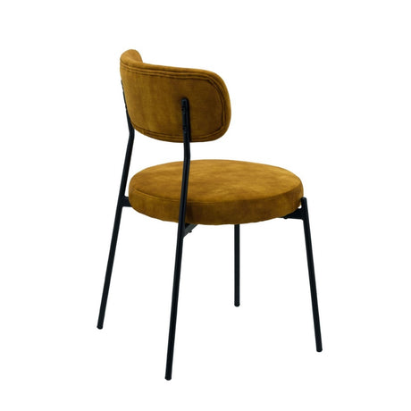 Modern-Yellow-Velvet-Stackable-Dining-Chair-Black-Metal-Legs-Set-of-2