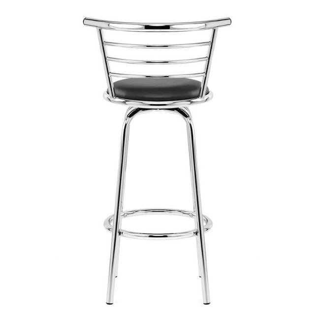 Modern-black-leather-bar-stool-with-back-rest-and-chrome-metal-base