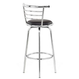 Modern-black-leather-bar-stool-with-back-rest-and-chrome-metal-base