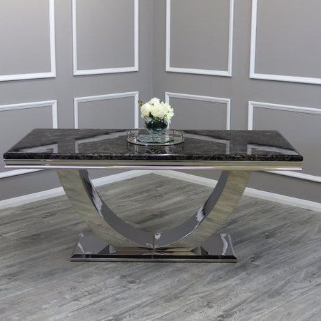 Modern-black-marble-dining-table-rectangular-marble-top-stainless-steel-base