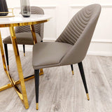 Modern-brown-leather-dining-chairs-metal-legs