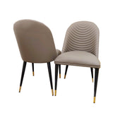 Modern-brown-leather-dining-chairs-metal-legs