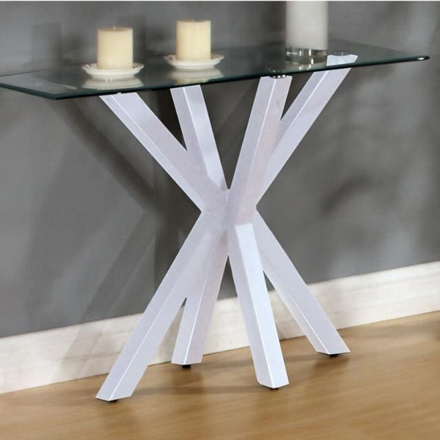 Modern-clear-tempered-glass-hallway-console-table-with-metal-legs