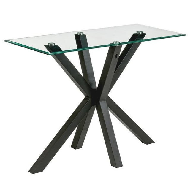 Modern-clear-tempered-glass-hallway-console-table-with-metal-legs