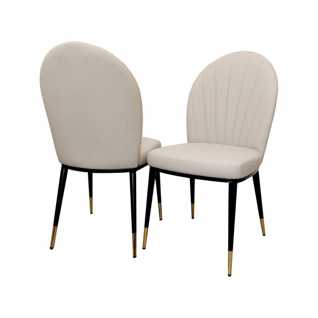 Modern-cream-leather-dining-chairs-metal-legs