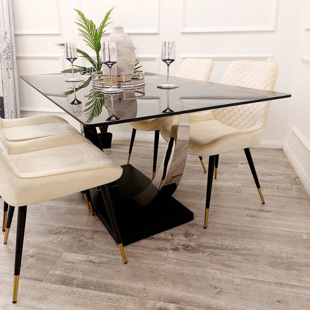 Modern-cream-plush-velvet-dining-chairs-metal-legs