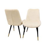 Modern-cream-plush-velvet-dining-chairs-metal-legs