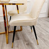 Modern-cream-plush-velvet-dining-chairs-metal-legs