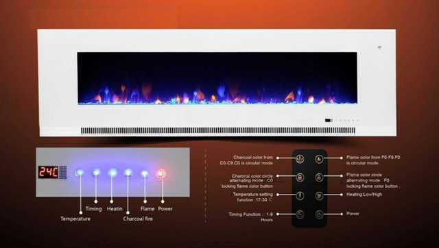 Electric-Fireplace-White-50-inch-insert-With-Remote