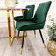 Modern-green-plush-velvet-dining-chairs-metal-legs