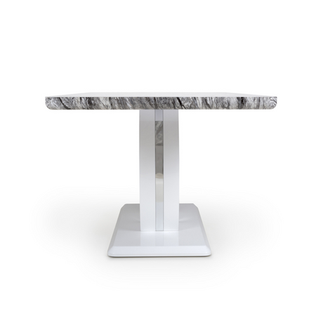 Modern-Rectangular-Grey-Marble-Dining-Table-&-Coffee-Table-Set-With-White-High-Gloss-Base