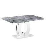 Modern-grey--ractangular-marble-dining-table-white-pedestal-base-150cm