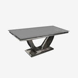 Modern-grey-glass-coffee-table-stainless-steel-base-130cm