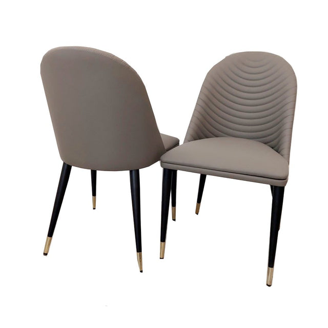 Modern-grey-leather-dining-chairs-metal-legs