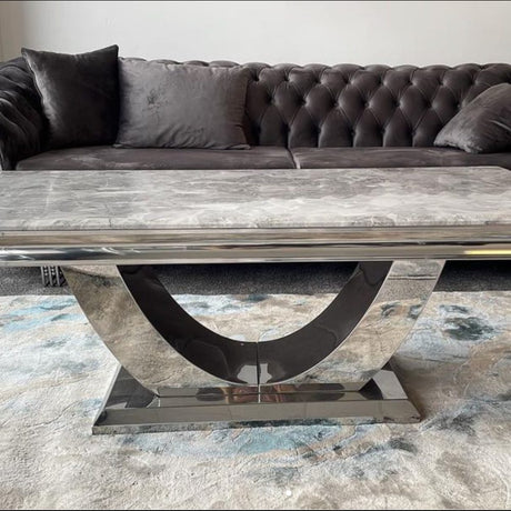 Modern-grey-marble-coffee-table-stainless-steel-base-130cm