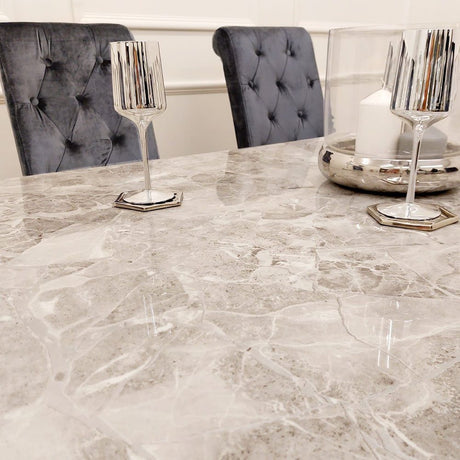 Modern-grey-marble-dining-table-rectangular-marble-top-stainless-steel-base