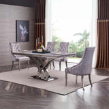 Modern-grey-marble-dining-table-with-chrome-stainless-steel-base-180cm