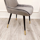      Modern-grey-plush-velvet-dining-chairs-metal-legs