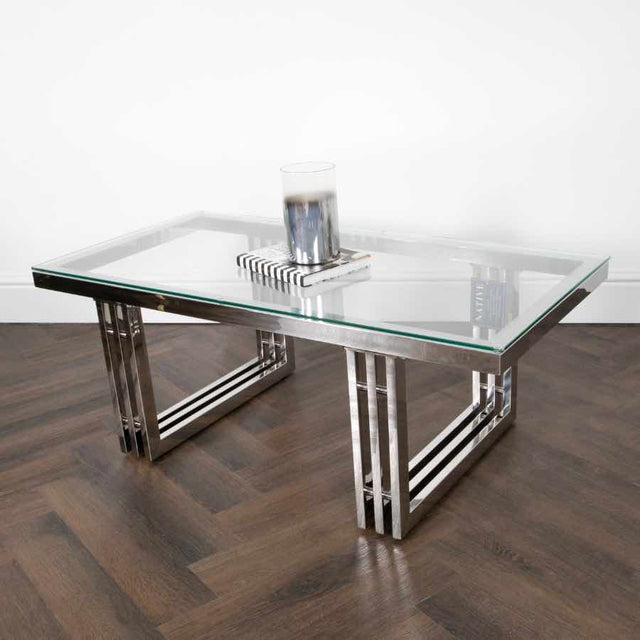 Modern-Glass-Coffee-Table-_-Side-Table-Set-With-Metal-Striated-Base