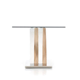 Modern-rectangular-glass-dining-table-with-oak-and-white-high-gloss-pedestal-base-160cm