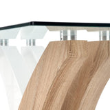 Modern-rectangular-glass-dining-table-with-oak-and-white-high-gloss-pedestal-base-160cm