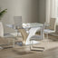 Modern-rectangular-glass-dining-table-with-oak-and-white-high-gloss-pedestal-base-160cm