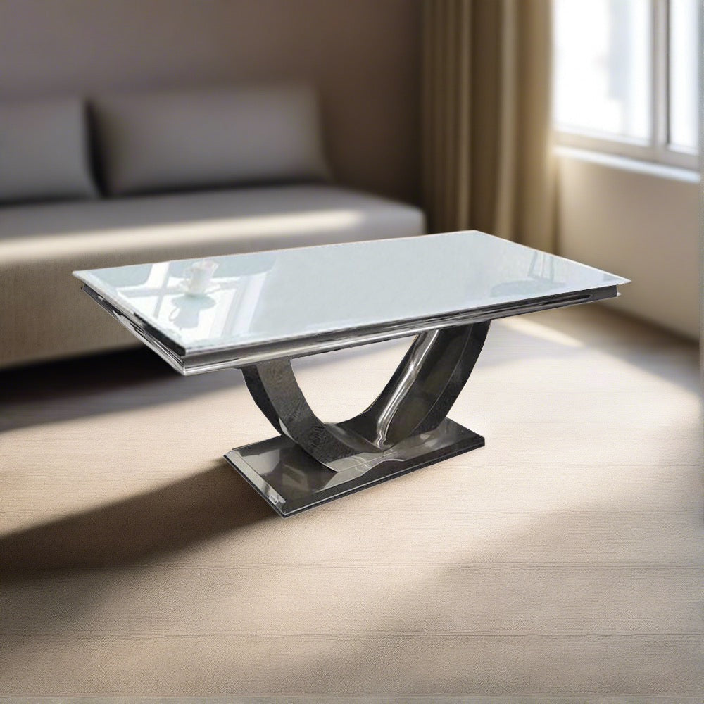 Stainless steel deals coffee table base