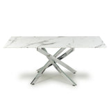 Aurelia Modern Rectangular White Marble Coffee Table