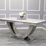 Modern-white-marble-dining-table-rectangular-marble-top-stainless-steel-base