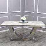 Modern-white-marble-dining-table-rectangular-marble-top-stainless-steel-base